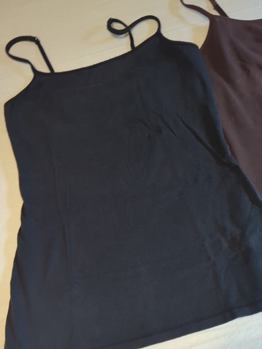 3 Pk: Express Sexy Basic Bra Camis - Black, Dark Brown, Charcoal - Picture 4 of 9